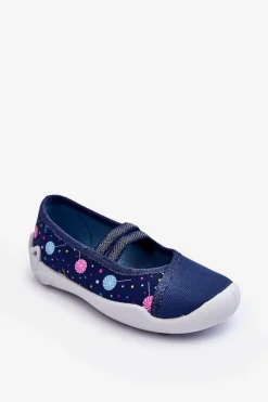 New Papcie Baleriny 116X316 Granatowe Dzieci Dziewczęce|Balerinki Dziecięce
