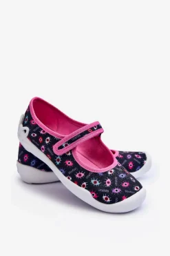 Best BEFADO Papcie Baleriny Dziewczęce 114Y518 Granatowo-Różowe Niebieski