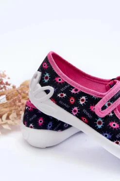 Best BEFADO Papcie Baleriny Dziewczęce 114Y518 Granatowo-Różowe Niebieski