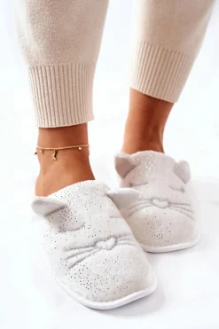 Online Evento Papcie Błyszczące Kotki Z Uszami Białe Kaisy Biały