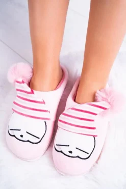 Outlet Boto Papcie damskie Domowe Jasno Różowe Mashimaro