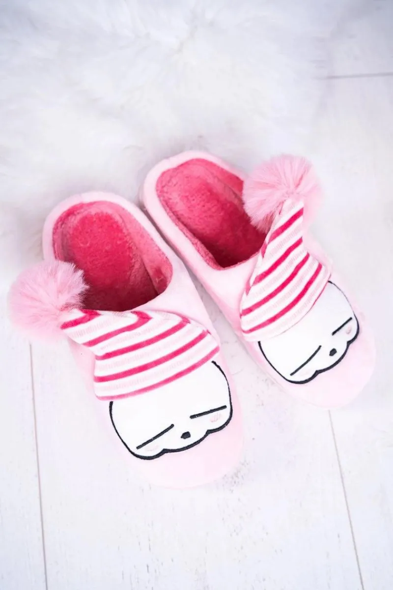 Outlet Boto Papcie damskie Domowe Jasno Różowe Mashimaro