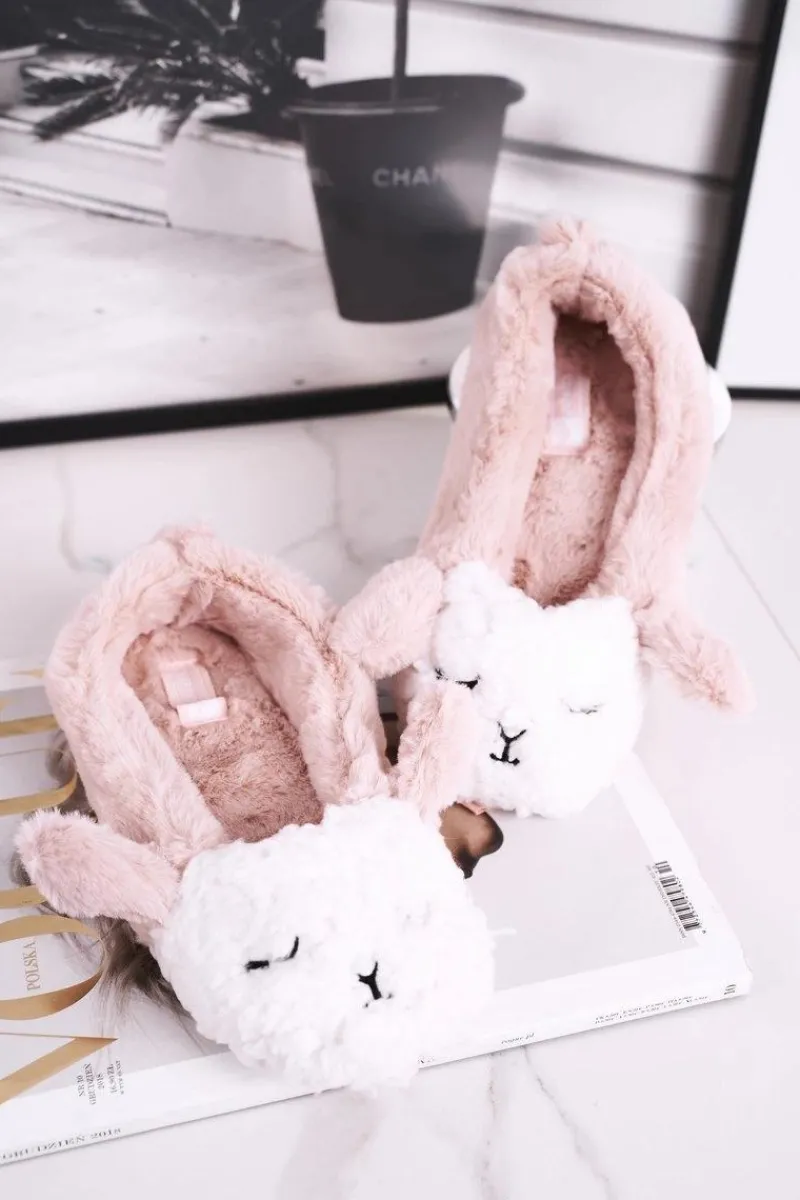 Papcie Damskie Futrzane Owieczki Różowe Ben Damskie Kapcie Klasyczne