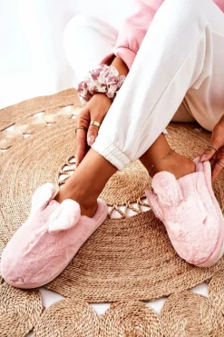 Sale Boto Papcie Futrzane Z Uszami Różowe Thorpe