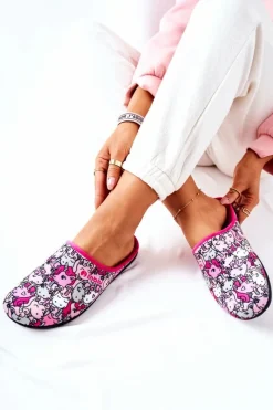 Best Papcie Klapki Jednorożce 155D201 Różowe Damskie Kapcie Klasyczne|Klapki Damskie Klasyczne