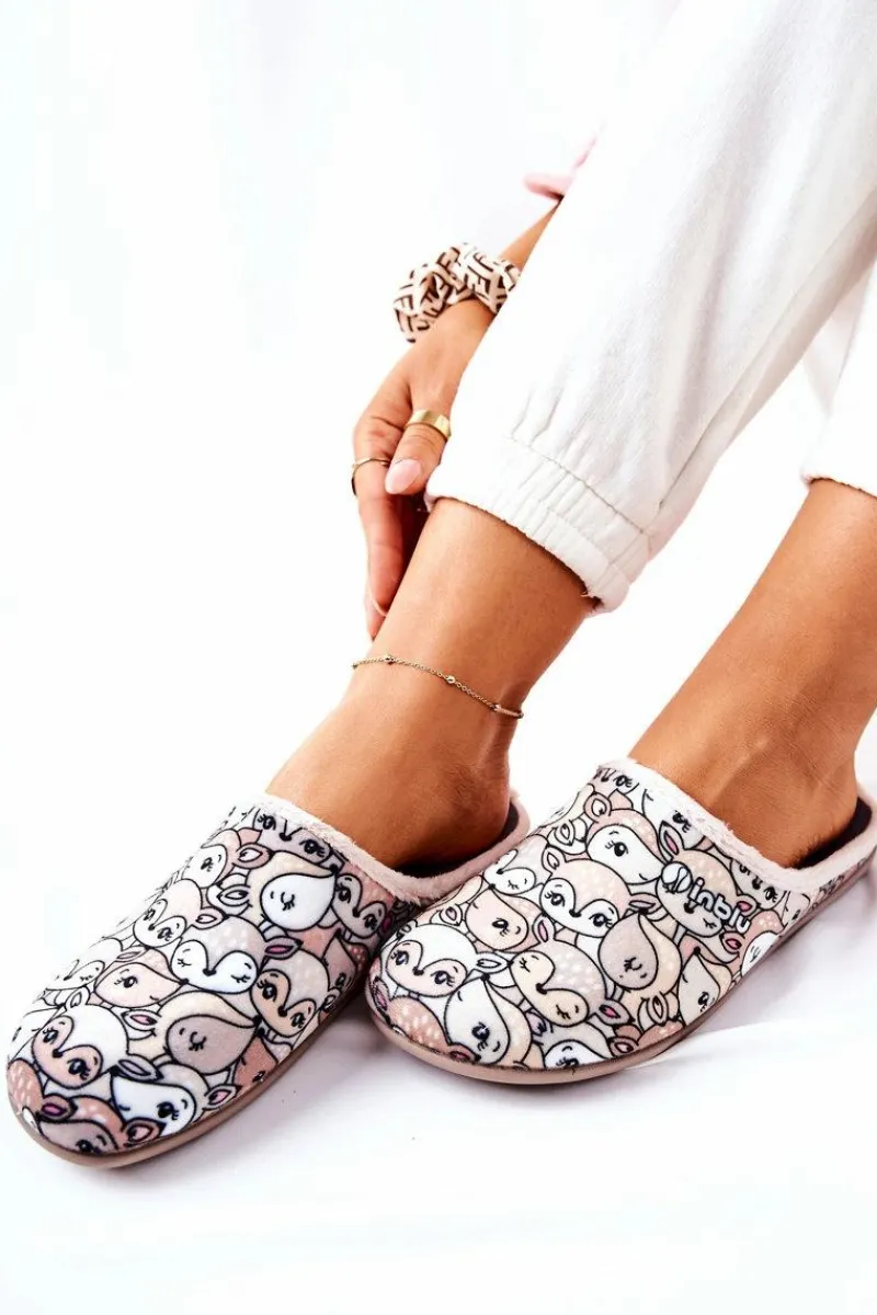 Discount BEFADO Papcie Klapki Sarenki 155D203 Beżowe