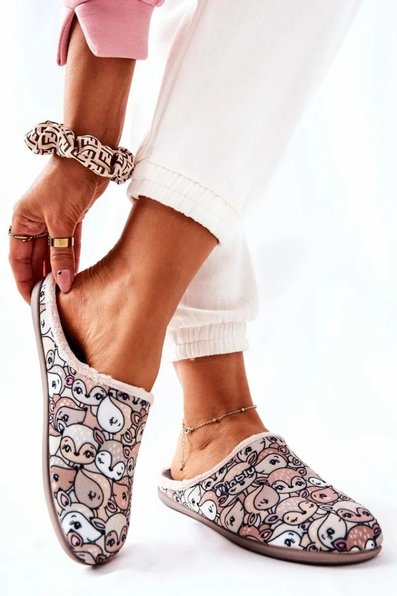 Discount BEFADO Papcie Klapki Sarenki 155D203 Beżowe