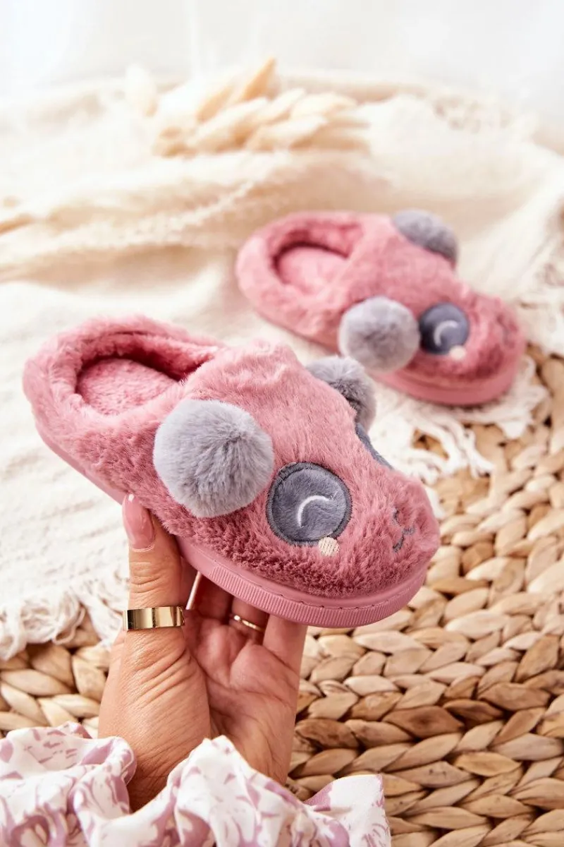 Dziewczęce>Boto Papcie Ze Zwierzątkiem Ciemno Różowe Pandi