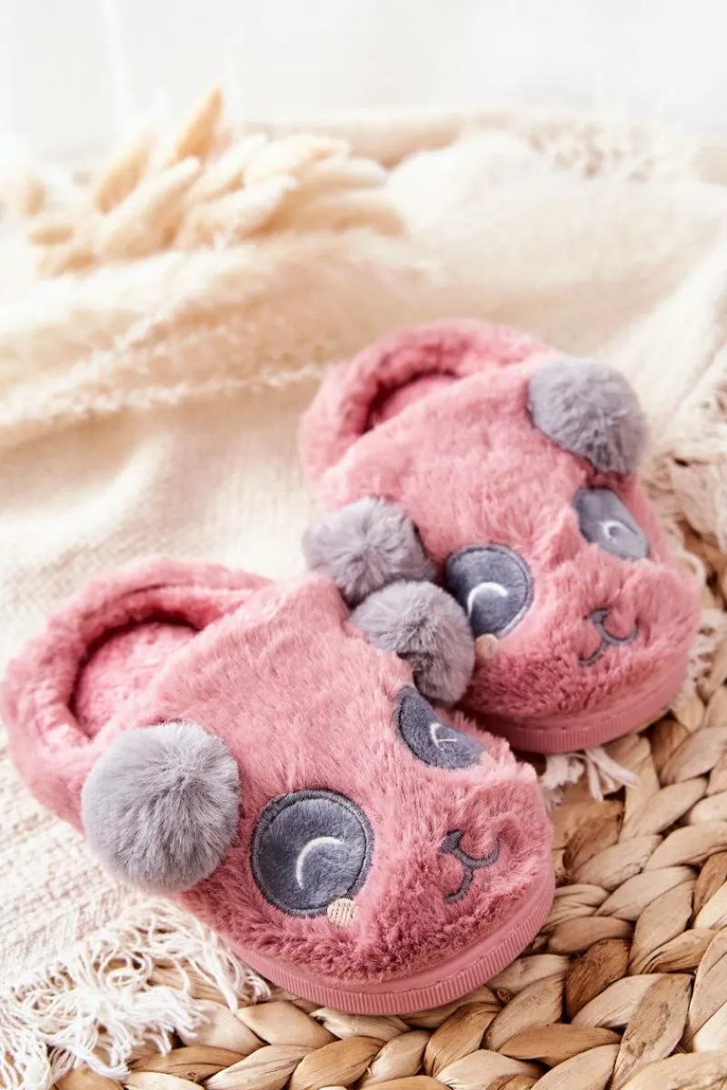 Dziewczęce>Boto Papcie Ze Zwierzątkiem Ciemno Różowe Pandi