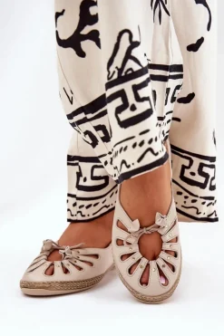 Baleriny Skórzane|Baleriny Klasyczne>Zazoo Płaskie Baleriny Z Naturalnej Skóry 10179 Beżowe Beżowy