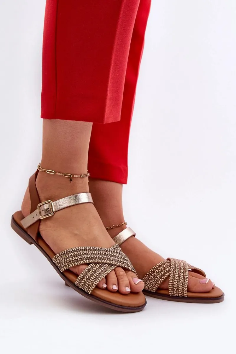 Sandały Płaskie>Damskie buty S.Barski Płaskie Sandały Damskie S.Barski MY923 Brązowe