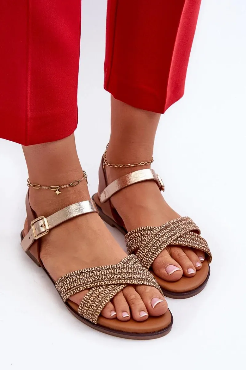 Sandały Płaskie>Damskie buty S.Barski Płaskie Sandały Damskie S.Barski MY923 Brązowe