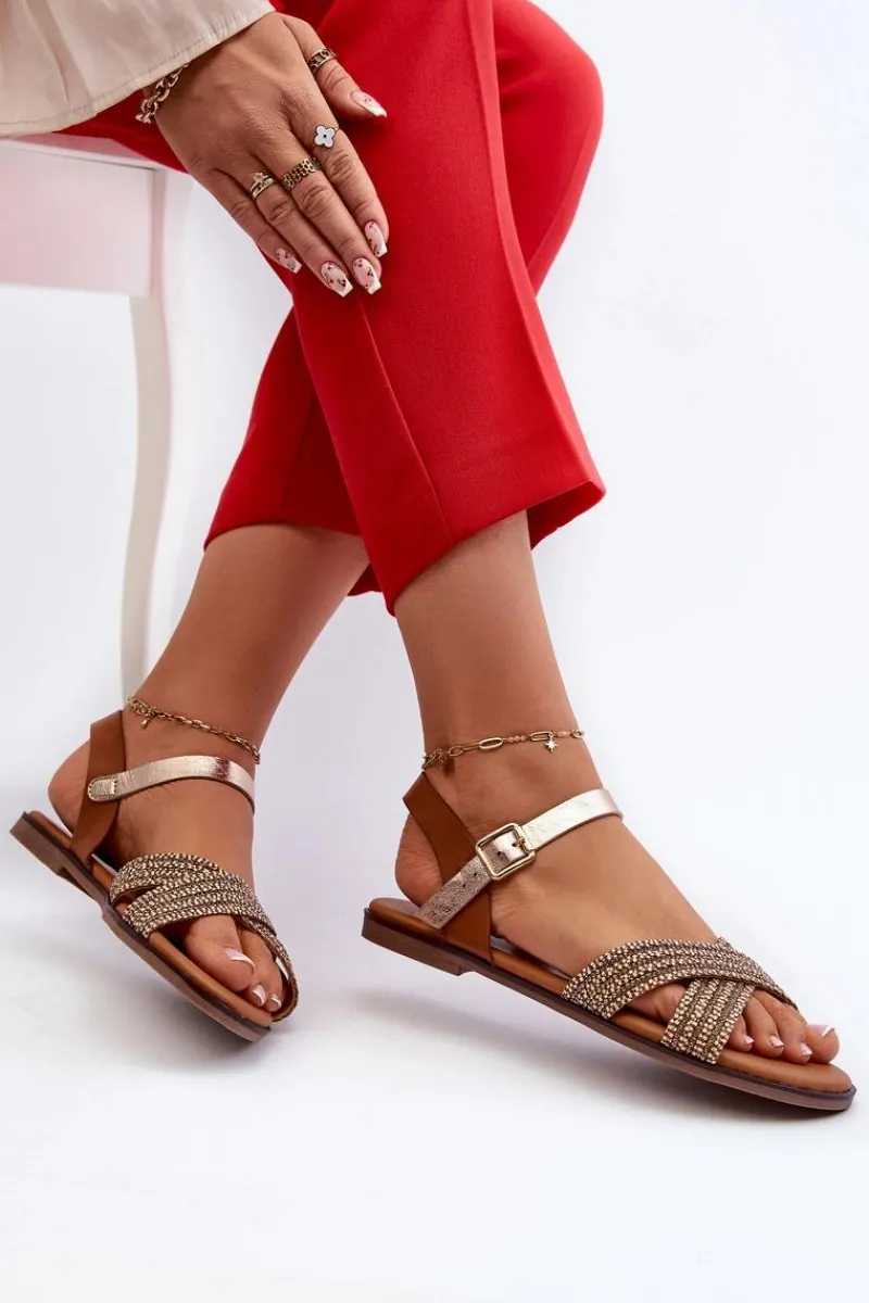 Sandały Płaskie>Damskie buty S.Barski Płaskie Sandały Damskie S.Barski MY923 Brązowe