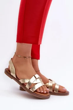 Sandały Płaskie><noscript><img width=