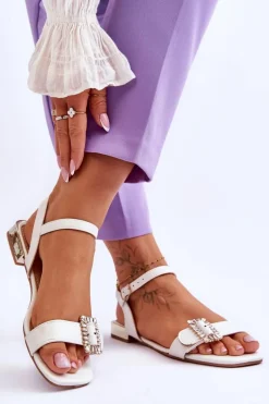 Sandały Płaskie><noscript><img width=