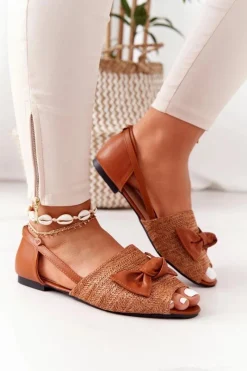 Sandały Płaskie><noscript><img width=