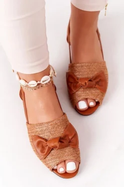 Sandały Płaskie><noscript><img width=