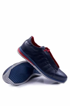 Bednarek Polish Shoes|Półbuty Casual>Boto Półbuty Męskie Bednarek Skórzane Sportowe Granatowe Geos