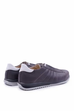 Półbuty Męskie Bednarek Skórzane Sportowe Szare Geos Męskie Bednarek Polish Shoes|Półbuty Casual