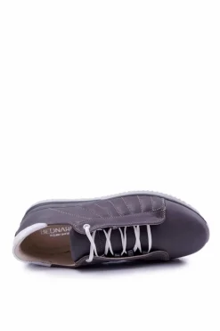Półbuty Męskie Bednarek Skórzane Sportowe Szare Geos Męskie Bednarek Polish Shoes|Półbuty Casual