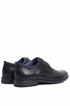 Best Boto Półbuty Męskie Casual Skórzane Nikopol Czarne 1726