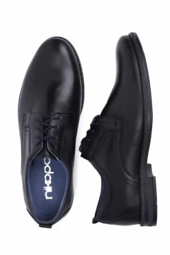 Best Boto Półbuty Męskie Casual Skórzane Nikopol Czarne 1726