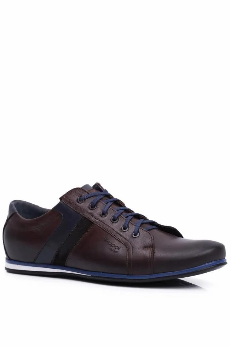 Sale Boto Półbuty Męskie Casual Skórzane Nikopol Brązowe 1721