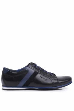 Online Półbuty Męskie Casual Skórzane Nikopol Czarne 1721 Męskie Półbuty Casual