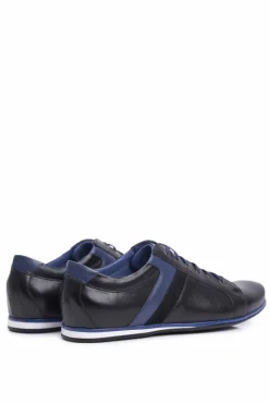 Online Półbuty Męskie Casual Skórzane Nikopol Czarne 1721 Męskie Półbuty Casual