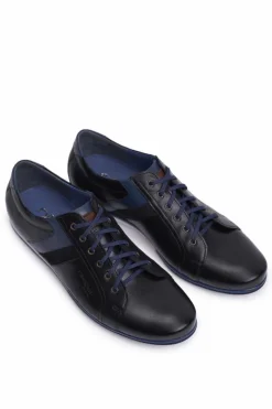 Online Półbuty Męskie Casual Skórzane Nikopol Czarne 1721 Męskie Półbuty Casual