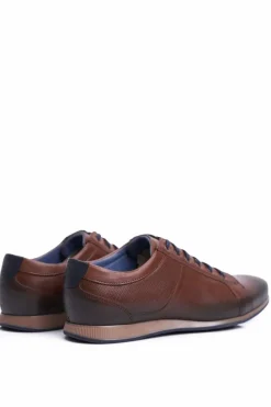 New Półbuty Męskie Casual Skórzane Nikopol Brązowe 1730 Męskie Półbuty Casual