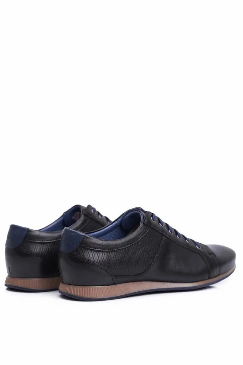 Półbuty Casual>Boto Półbuty Męskie Casual Skórzane Nikopol Czarne 1730