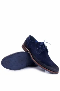 Półbuty Casual>Boto Półbuty Męskie Casual Skórzane Nikopol Granatowe Lajos