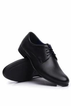 Discount Boto Półbuty Męskie Casual Skórzane Nikopol Czarne 1738