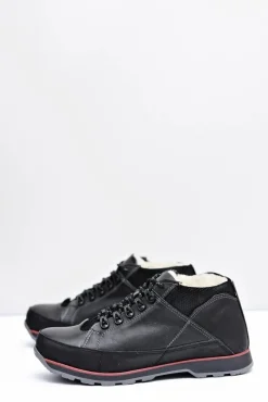 Sale Półbuty Męskie Czarne Ocieplane Trafer Męskie Botki Męskie