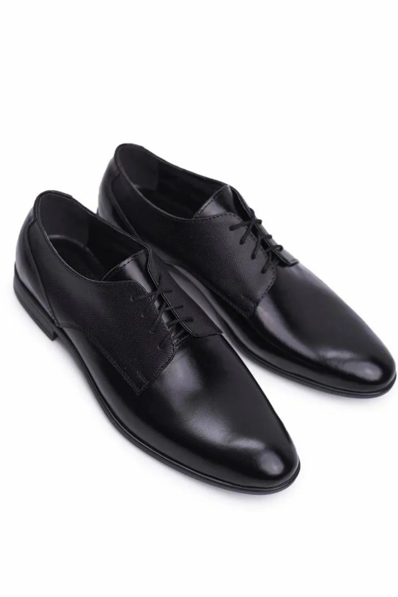Półbuty Eleganckie>Boto Półbuty Męskie Eleganckie Bednarek Skórzane Czarne Jantar