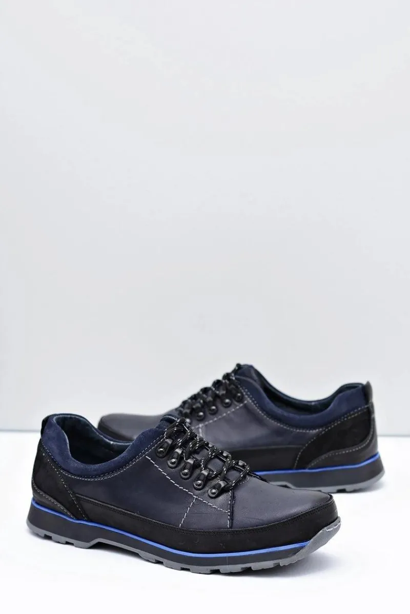 Półbuty Męskie Granatowe Outdoor Ivar Męskie Półbuty Casual