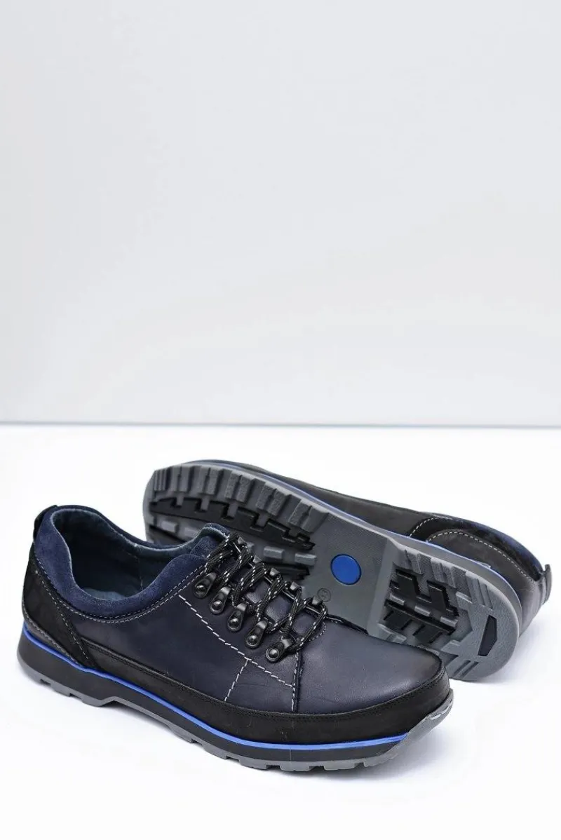 Półbuty Męskie Granatowe Outdoor Ivar Męskie Półbuty Casual