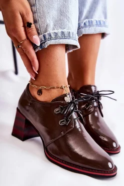 Półbuty Lakierowane><noscript><img width=