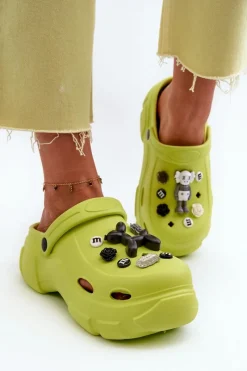 Online Piankowe Damskie Lekkie Klapki Na Masywnej Podeszwie Limonkowe Matirra Damskie Klapki Na Platformie|Klapki Damskie Klasyczne