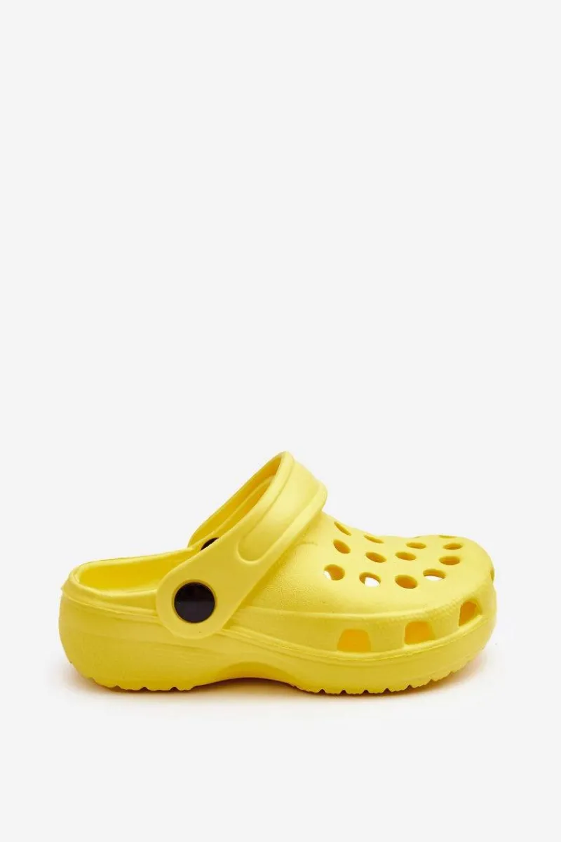 Hot Boto Piankowe Dziecięce Klapki Żółte Percy