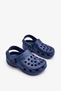 Best Piankowe Dziecięce Klapki Granatowe Percy Dzieci Chłopięce|Dziewczęce
