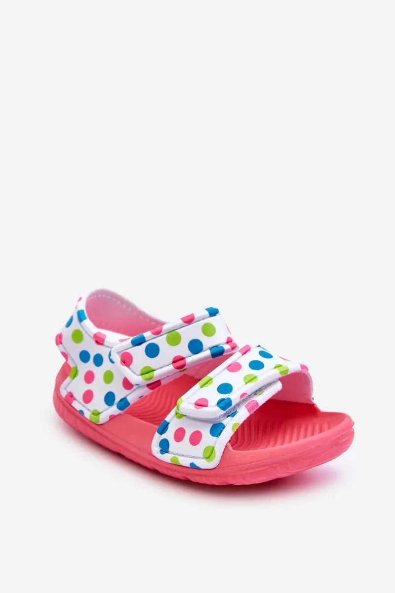 Chłopięce|Dziewczęce>Boto Piankowe Dziecięce Lekkie Sandałki We Wzory Różowo-Białe Malaga