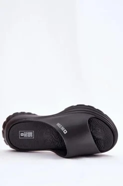 Big Star Shoes Piankowe Klapki Damskie Big Star RR274A577 Czarne Czarny