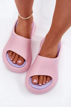 Hot Piankowe Klapki Damskie Big Star RR274A587 Różowe Damskie Klapki Damskie Big Star|Klapki Basenowe