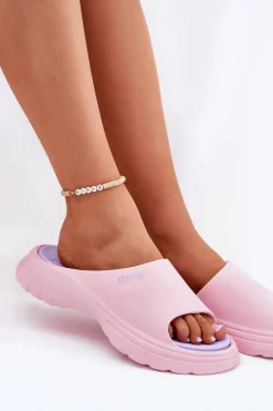 Hot Piankowe Klapki Damskie Big Star RR274A587 Różowe Damskie Klapki Damskie Big Star|Klapki Basenowe