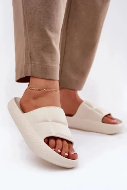 Klapki Basenowe|Klapki Na Platformie>Lee Piankowe Klapki Damskie MAYA SLIDER WOMEN LOW 50251016 Beżowe Beżowy