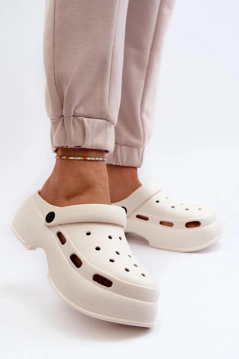 Klapki Basenowe|Klapki Damskie Klasyczne>Boto Piankowe Klapki Damskie Na Masywnej Podeszwie Białe Danollia