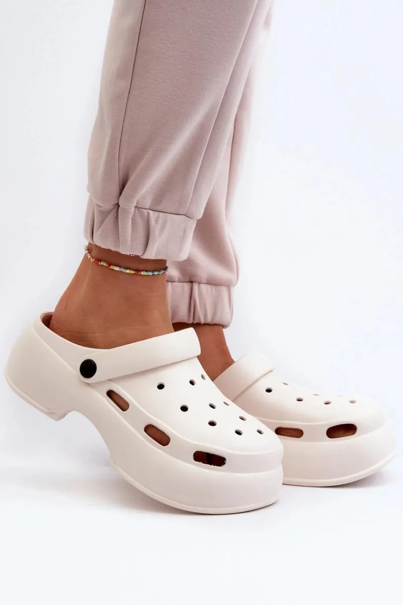 Klapki Basenowe|Klapki Damskie Klasyczne>Boto Piankowe Klapki Damskie Na Masywnej Podeszwie Białe Danollia