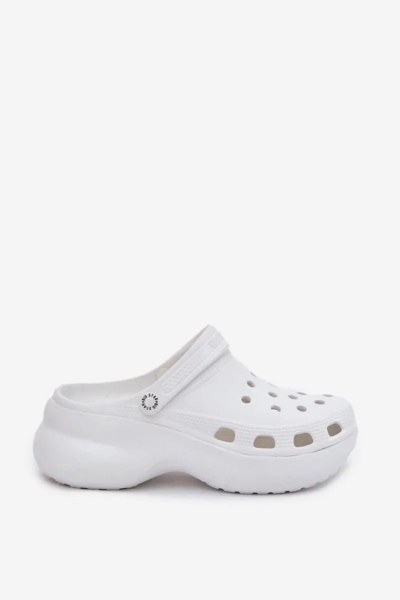 Sale Piankowe Klapki Damskie Na Masywnej Podeszwie Big Star RR274A119 Białe Damskie Klapki Damskie Big Star|Klapki Basenowe